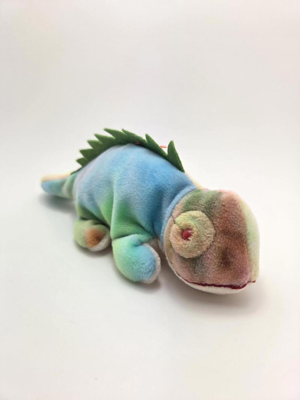 Ty Beanie Baby “Iggy” the Unique Coloured Tie-Dye Iguana Handmade (9 inch)